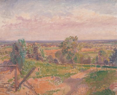 Een uitgestrekt landschap in Yorkshire door Spencer Frederick Gore