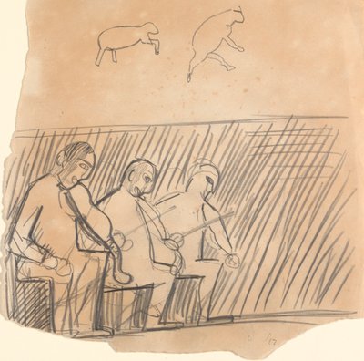 Grot van het Gouden Kalf: Studie van Muzikanten en Dieren door Spencer Frederick Gore