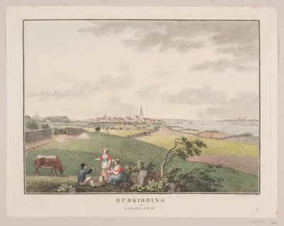 Rudkøbing op Langeland door Søren L. Lange