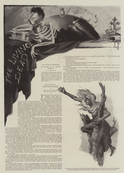 Illustratie voor The Living Dead, door Outram Tristram door St. George Hare