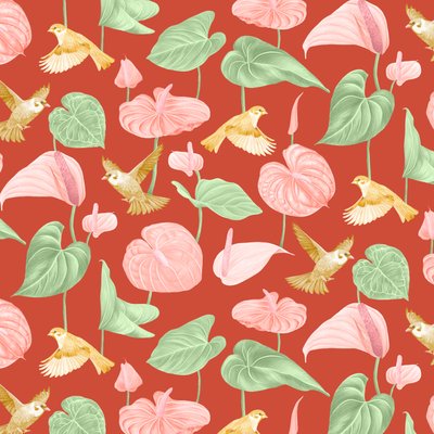 Anthurium patroon door Stacy Hsu