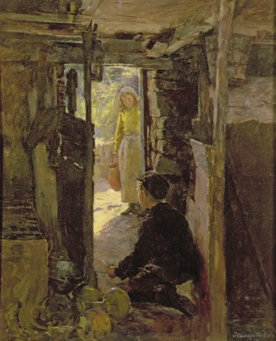 Bij de Deur van het Huisje door Stanhope Alexander Forbes