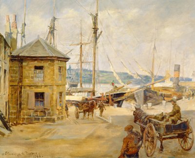 Het havenkantoor, Penzance door Stanhope Alexander Forbes