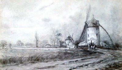 Landschap met Windmolen door Stanislas Lepine
