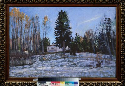 Een oud landgoed. Schilderij van Stanislav Yulianovich Zhukovsky door Stanislav Joulianovitch Joukovski