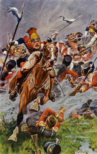 Albuera, Charge van de Poolse Lansiers achter de Britten door Stanley L. Wood