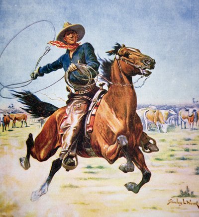 Texas Cowboy door Stanley L. Wood