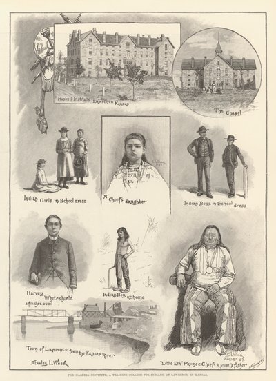 Het Haskell Instituut, een opleidingscollege voor indianen, in Lawrence, Kansas door Stanley L. Wood
