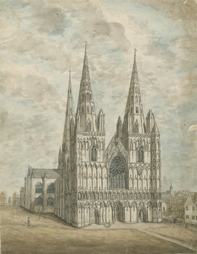 Lichfield Kathedraal - Westelijke Voorzijde door Stebbing Shaw