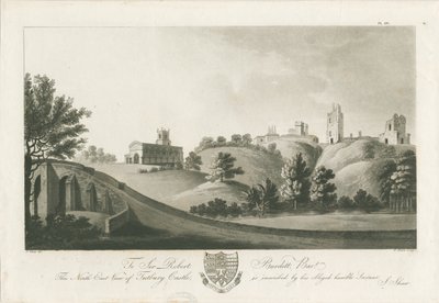 Tutbury Castle - Noordoostaanzicht door Stebbing Shaw