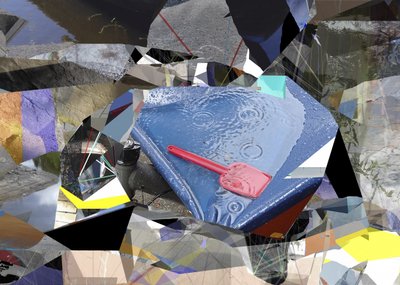 Abstracte regenspatel door Stefan Fransson