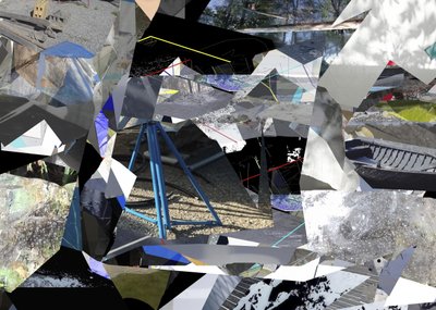 Geometrische stedelijke collage door Stefan Fransson