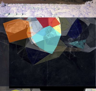 Gelaagde geometrische stad door Stefan Fransson