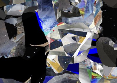 Shattered Blue Abstract door Stefan Fransson