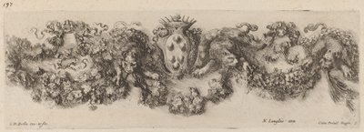 Festoen met Medici-wapen door Stefano della Bella