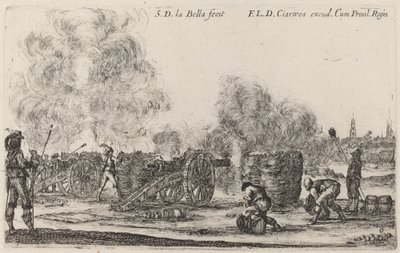 Het afvuren van de kanonnen door Stefano della Bella