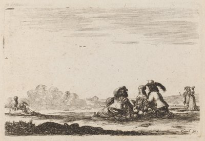 Heren en Dames Converseren, 1642 door Stefano della Bella