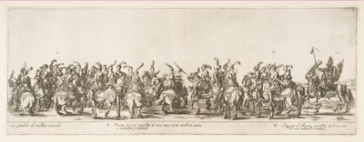 Deel van de ingang van de Poolse legatie G en H, 1633 door Stefano della Bella