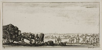 Plaat Acht uit Tekeningen van verschillende bewegingen door soldaten door Stefano della Bella