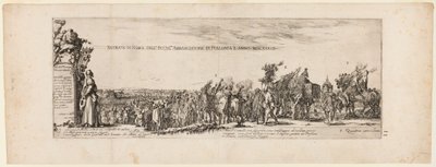 Ingang van de Ambassadeur van Polen in Rome door Stefano della Bella