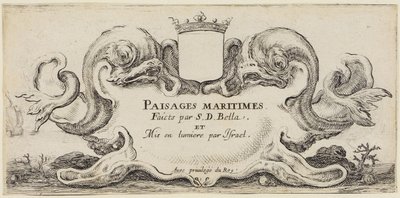 Zeegezichten (Paysages maritimes): Titelpagina door Stefano della Bella
