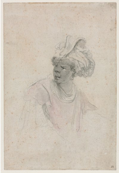 Studie van een Moor, naar links kijkend, ca. 1657 door Stefano della Bella
