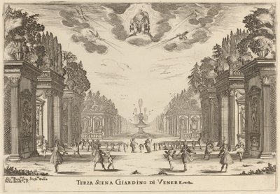 Terza Scena Giardino di Venere door Stefano della Bella