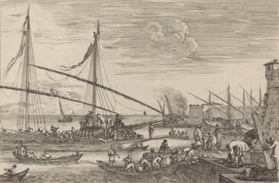 De vestingwerken van Livorno, waarschijnlijk ca. 1654-1655 door Stefano della Bella