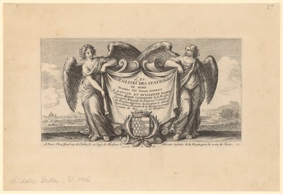 Voorpagina van "De kerken langs de stations van Rome" door Stefano della Bella