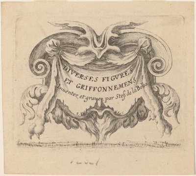 Titelpagina voor Diverses figures et griffonnements door Stefano della Bella