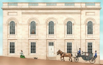 Armagh Robinson Bibliotheek, Armagh, N. Ierland: exterieur in 1852, 2001 door Stephen Conlin