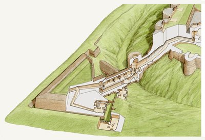 De Spoor, Dover Castle, Kent door Stephen Conlin
