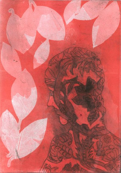 Cast II, 2015 (monoprint op papier) door Stephen Dow