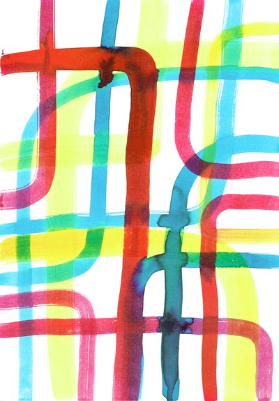 Kruispunt, 2016 (inkt op papier) door Stephen Dow