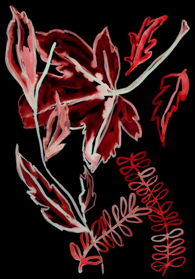 Nacht Flora I, 2018 (digitaal) door Stephen Dow
