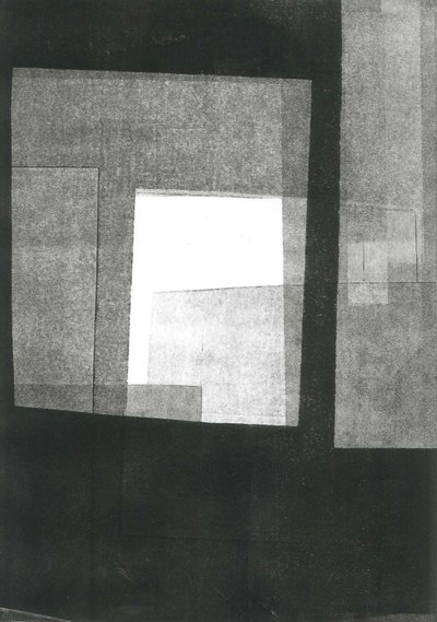 Nocturnus III, 2015 (monoprint op papier) door Stephen Dow