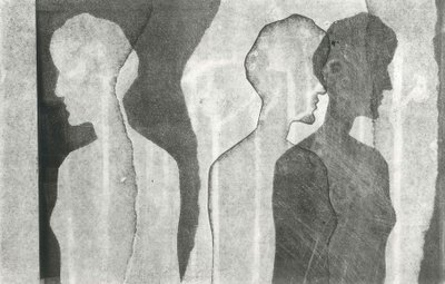 Tranen die ik bloedde VIII, 2016 (monoprint op papier) door Stephen Dow