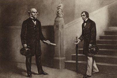 Gladstone en Disraeli, Beaconsfield door Stephen James (after) Ferris