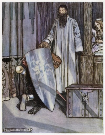 Illustratie voor Siegfried de Drakendoder door Stephen Reid