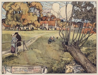 Illustratie voor The Deserted Village door Oliver Goldsmith door Stephen Reid