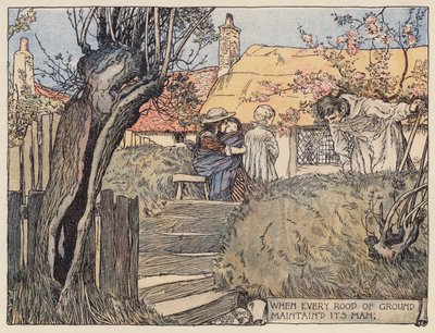 Illustratie voor The Deserted Village door Oliver Goldsmith door Stephen Reid