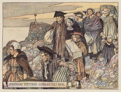 Illustratie voor The Deserted Village door Oliver Goldsmith door Stephen Reid