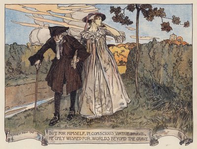 Illustratie voor Het Verlaten Dorp door Oliver Goldsmith door Stephen Reid