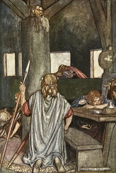 Sualtach wekt de koning, illustratie uit 