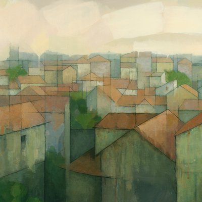 Geometrische stadsdaken door Steve Mitchell