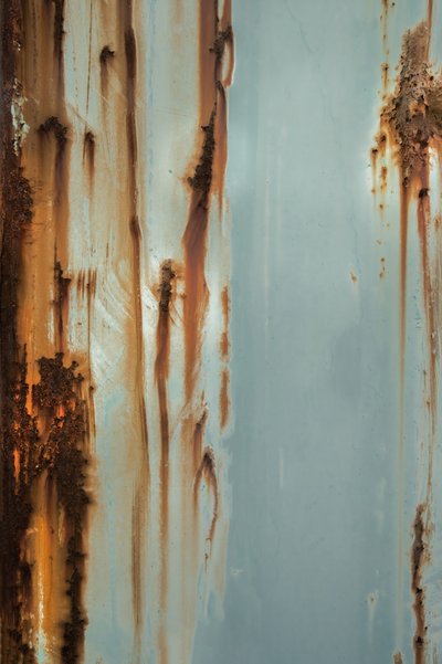 Roestblauwe metalen textuur door Studio Meikle