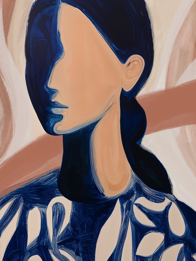 Elegant blauw profiel door Studio Palette