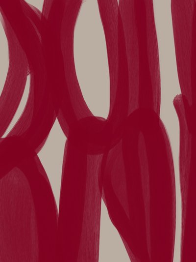 Rode abstracte lijnen door Studio Palette