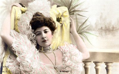 Simonet, komiek in Brussel, ansichtkaart, ca. 1900 door Studio Reutlinger