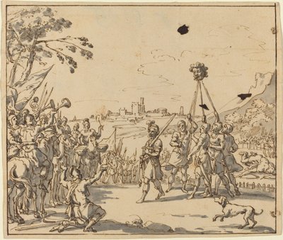 De triomf van David door Style of Jan Luyken
